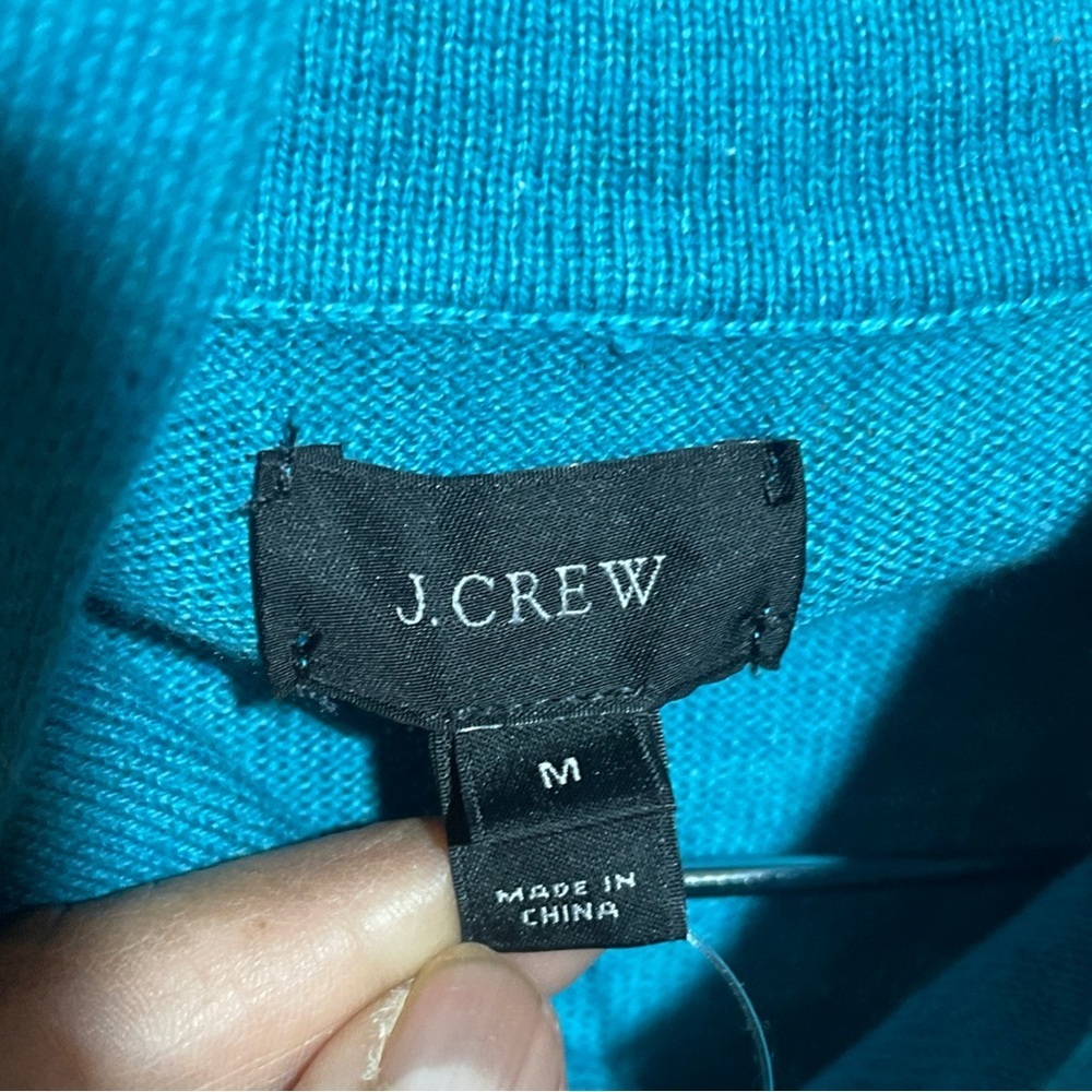 J. Crew Men's Turquoise Turtleneck Sweater size M - Picture 3 of 12